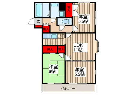CASA ZELKOVA(3LDK/2階)の間取り写真