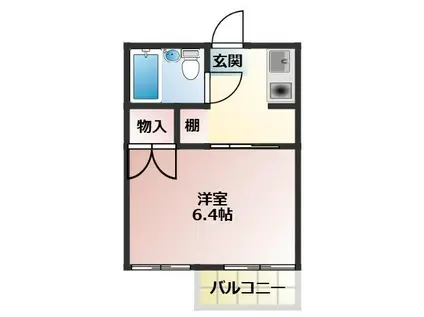 サンコーハイツ(1K/1階)の間取り写真