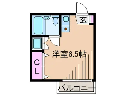 ラピタビル(ワンルーム/3階)の間取り写真