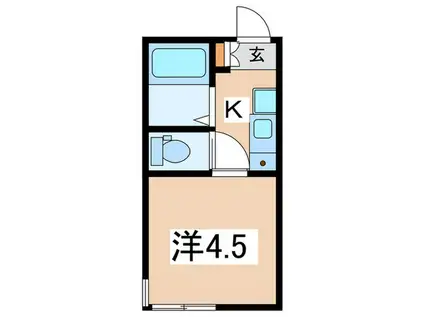 アーヴェル三ッ沢下町(1K/1階)の間取り写真