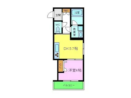 SHAMAISON IM(1DK/2階)の間取り写真