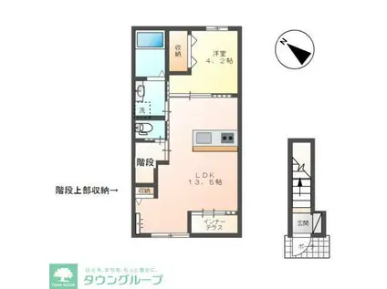 羽生市西スターテラスII・L(1LDK/2階)の間取り写真