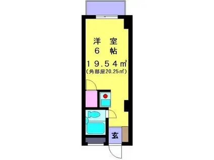 メゾン・トワゾー八王子(1K/2階)の間取り写真