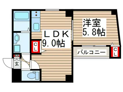 PEAR RESIDENCE MINATO(1LDK/7階)の間取り写真