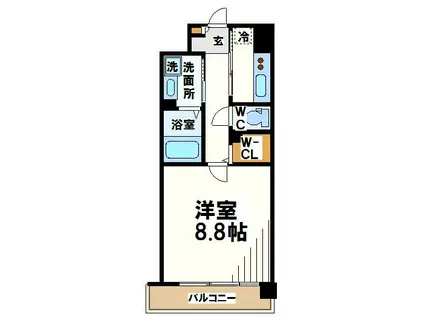 デュアリア(1K/3階)の間取り写真
