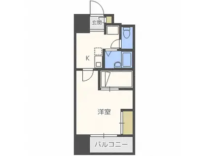 CANVASSすすきの(1K/2階)の間取り写真