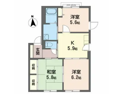 GスペースI(3K/1階)の間取り写真