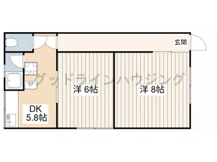 小東アパート(2DK/2階)の間取り写真