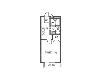 クレールピア(1K/1階)の間取り写真