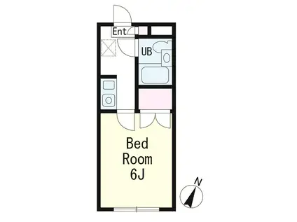 マロンハイツII(1K/1階)の間取り写真