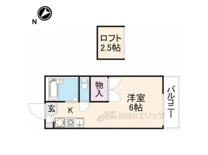 フェリス小泉(1K/2階)の間取り写真