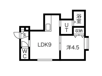 アクア18(1LDK/3階)の間取り写真