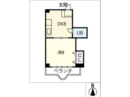 ビラ・シャトルギフ(1DK/3階)の間取り写真