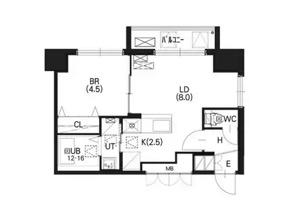 リシェス桑園(1LDK/4階)の間取り写真