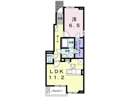 フレースヒトミI(1LDK/1階)の間取り写真