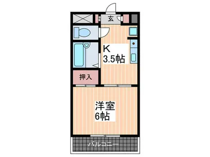 サンサンコート利保(1K/4階)の間取り写真