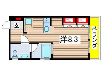 A・C・S イースト HEIGHTS(ワンルーム/1階)の間取り写真