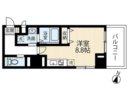 ESTRELA香椎駅前(ワンルーム/8階)の間取り写真