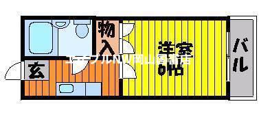 サンレック中井(1K/1階)の間取り写真