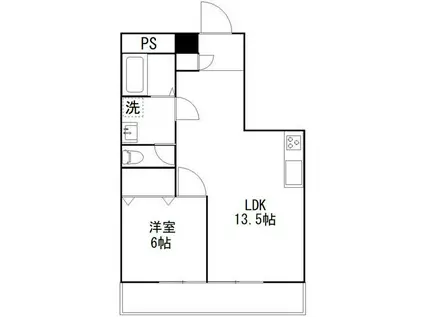 第II森屋ビル(1LDK/4階)の間取り写真