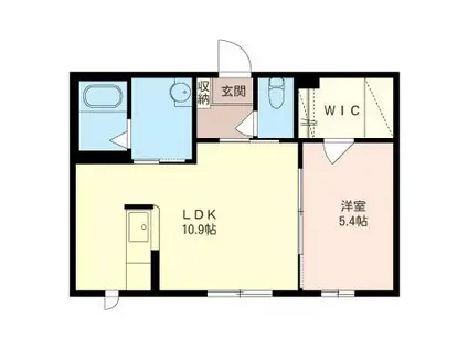 コスモス(1LDK/2階)の間取り写真