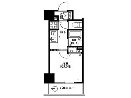 プレール・ドゥーク西大島駅前(1K/11階)の間取り写真