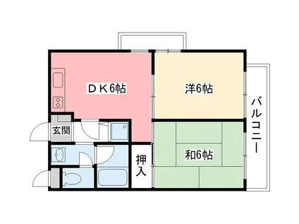 IO甲子園II(2DK/3階)の間取り写真