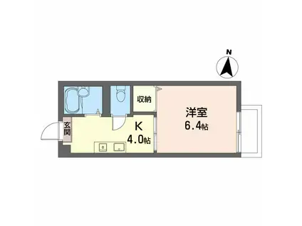 アメニティ土居 A棟(1K/2階)の間取り写真