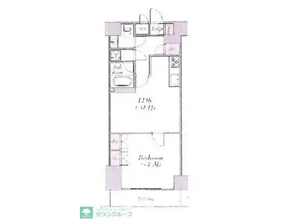 アルカンシェル横浜山下公園(1LDK/2階)の間取り写真