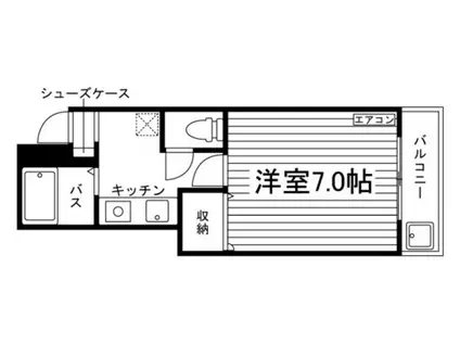 グリーンPAL鹿田(1K/1階)の間取り写真