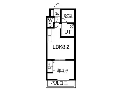 MONACO(1LDK/4階)の間取り写真