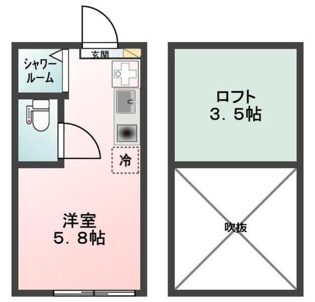 GLANZ町屋I(ワンルーム/1階)の間取り写真