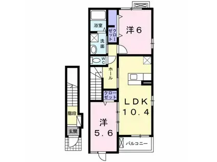 セレーノ(2LDK/2階)の間取り写真