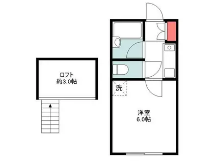シャトルコンポ(1K/1階)の間取り写真
