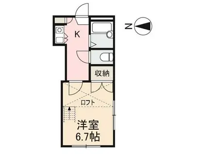 フレシール東山崎(1K/1階)の間取り写真