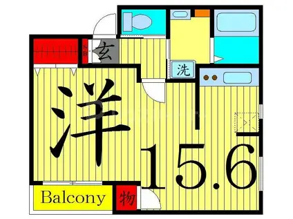 LOOP堀切菖蒲園(ワンルーム/2階)の間取り写真