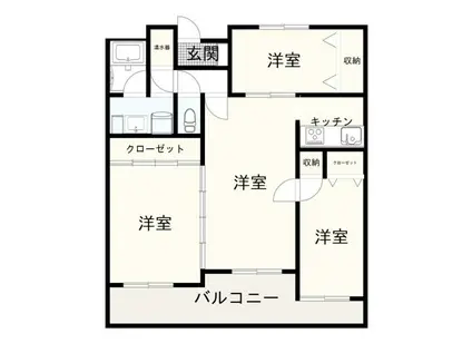 リラシャンテ(3LDK/4階)の間取り写真