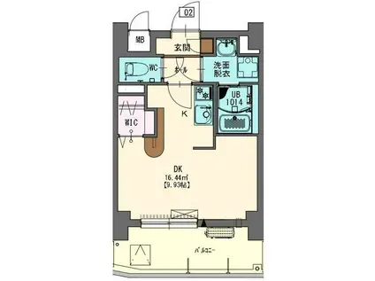 エステシア名駅(ワンルーム/11階)の間取り写真