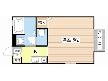 シャトーグランドハイムA(1K/1階)の間取り写真