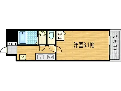 KSメゾン御池西(1K/3階)の間取り写真