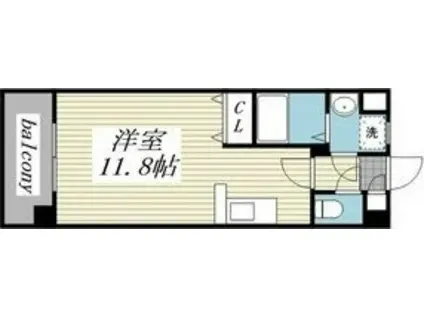 M CHATELET IZUMI CHUOエムシャトレイズミチュウオ(ワンルーム/4階)の間取り写真