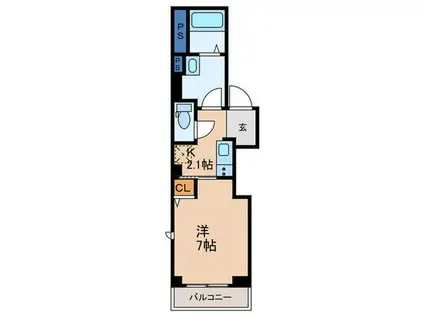 カーサ本郷三丁目(1K/4階)の間取り写真