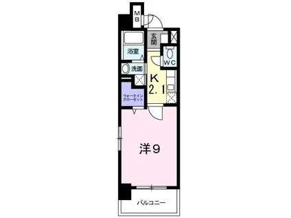 レジデンス21(1K/1階)の間取り写真
