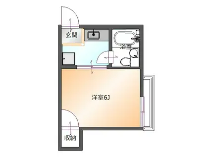 佐藤ハイツ(1K/2階)の間取り写真