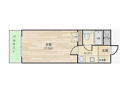 シティパレス山形(1K/5階)の間取り写真