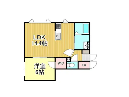 SNOW FOW(1LDK/2階)の間取り写真