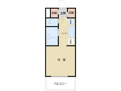 ドミールタカツ(1K/1階)の間取り写真