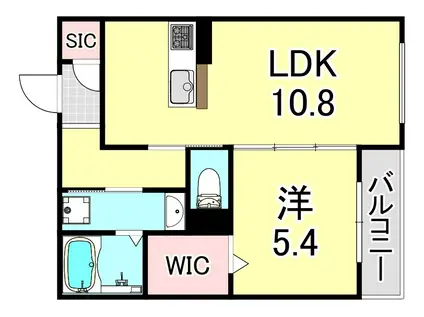 Y´S COURT(1LDK/3階)の間取り写真