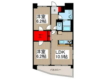 カーサ・ヴェルデ(2LDK/1階)の間取り写真