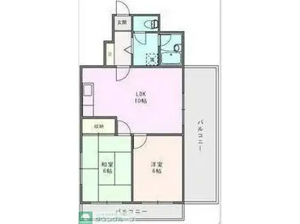 スカイラークタウンI号館(2LDK/3階)の間取り写真